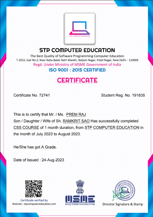 Certificate