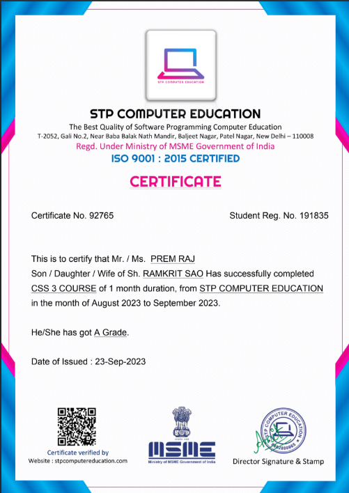 Certificate